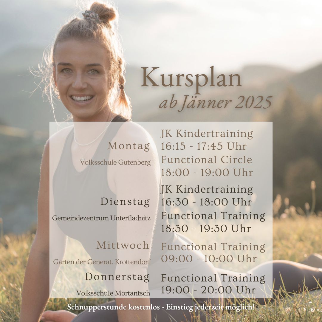 Kursplan ab Jänner 25